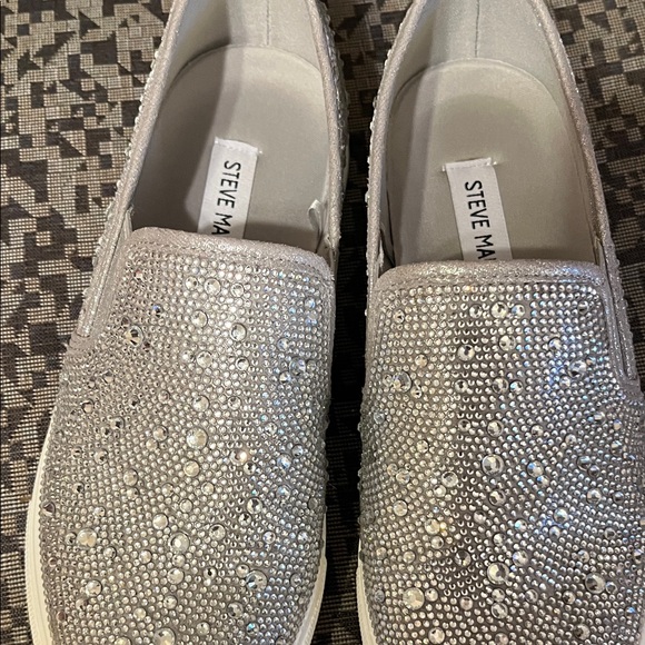 Steve Madden Shoes - Steve Madden Women's Silver Rhinestone Sneakers